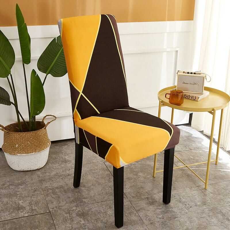 Uniwersalny elastyczny pokrowiec na krzesło - Miodowo brązowy